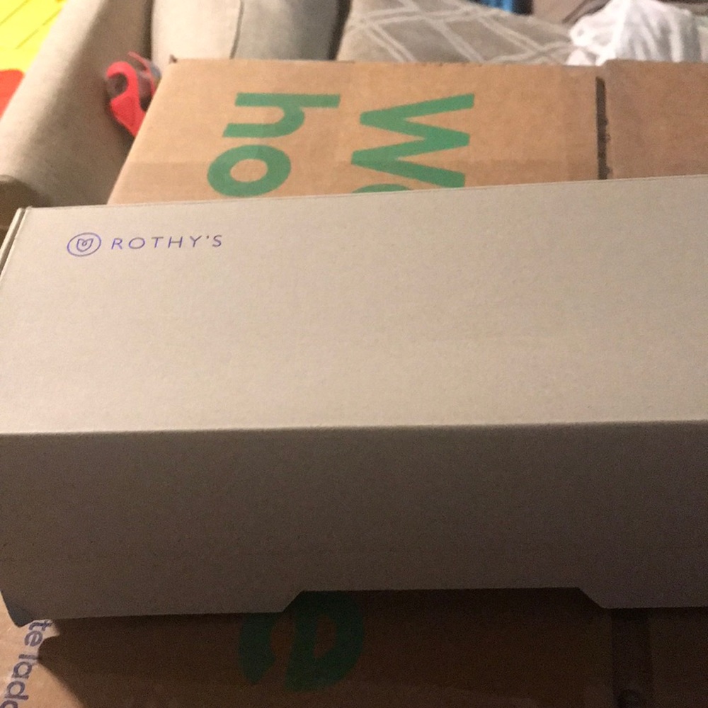 Worn once Rothys yellow pointed flat. Comes with original box